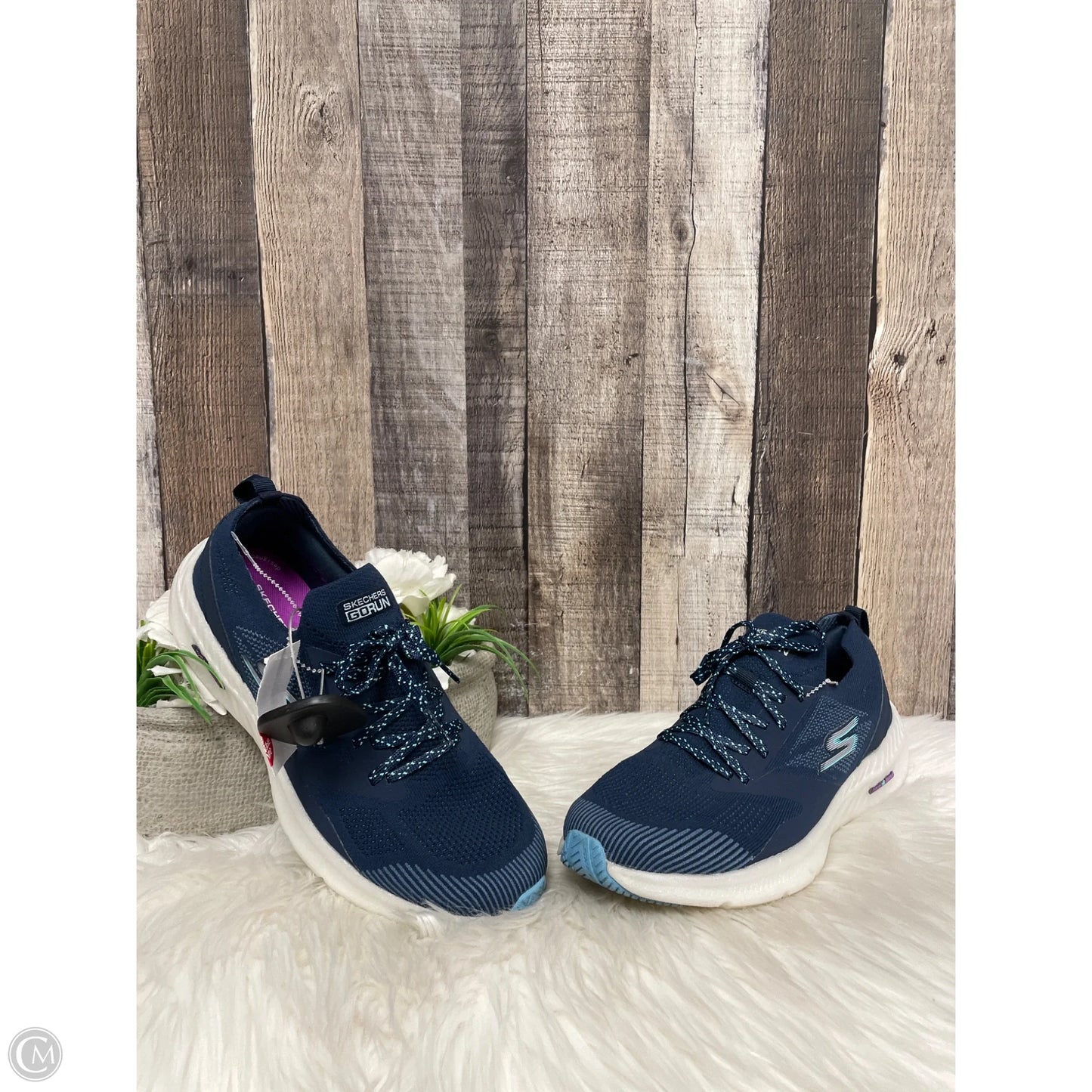 Shoes Athletic By Skechers In Navy, Size: 9
