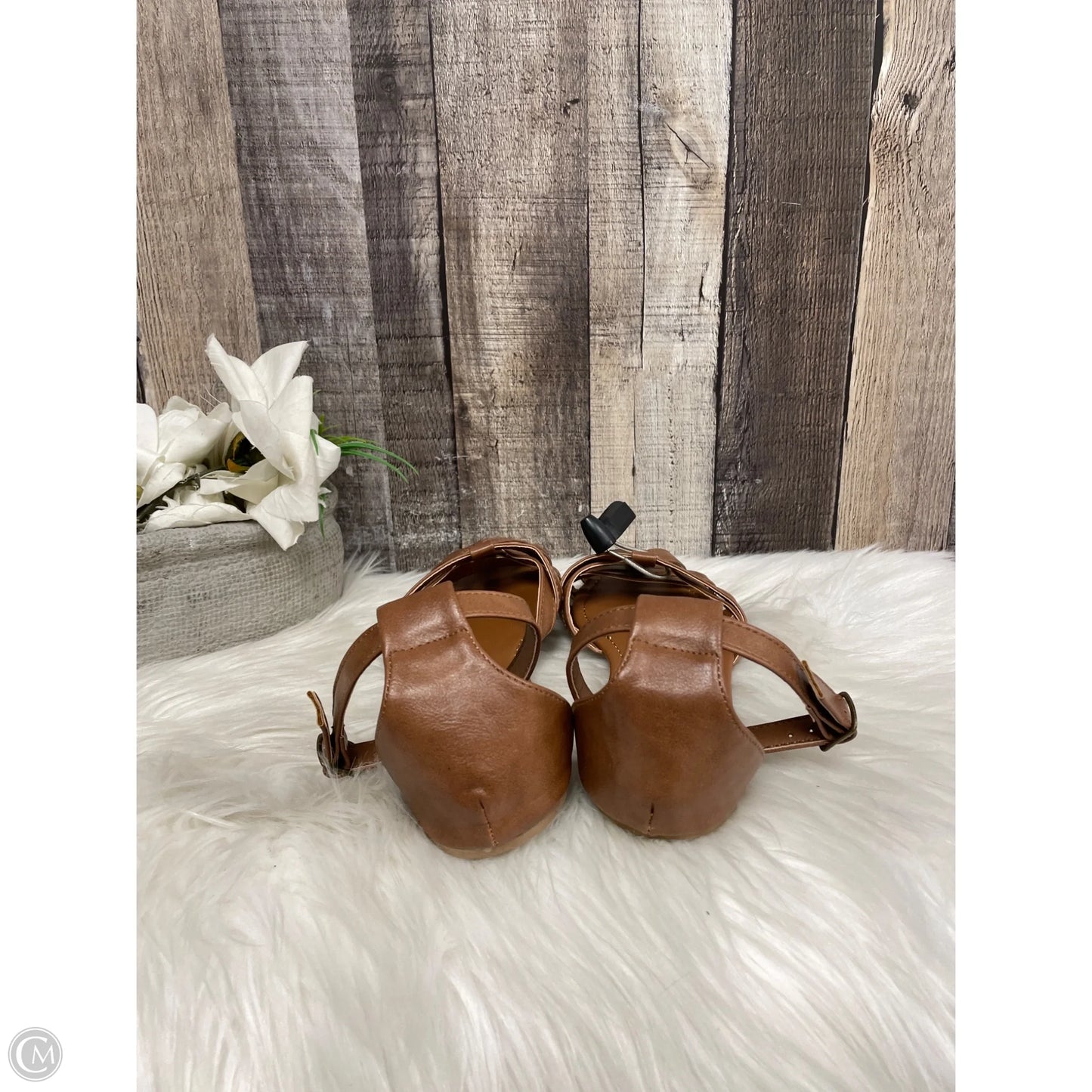 Sandals Flats By Forever In Brown, Size: 8.5