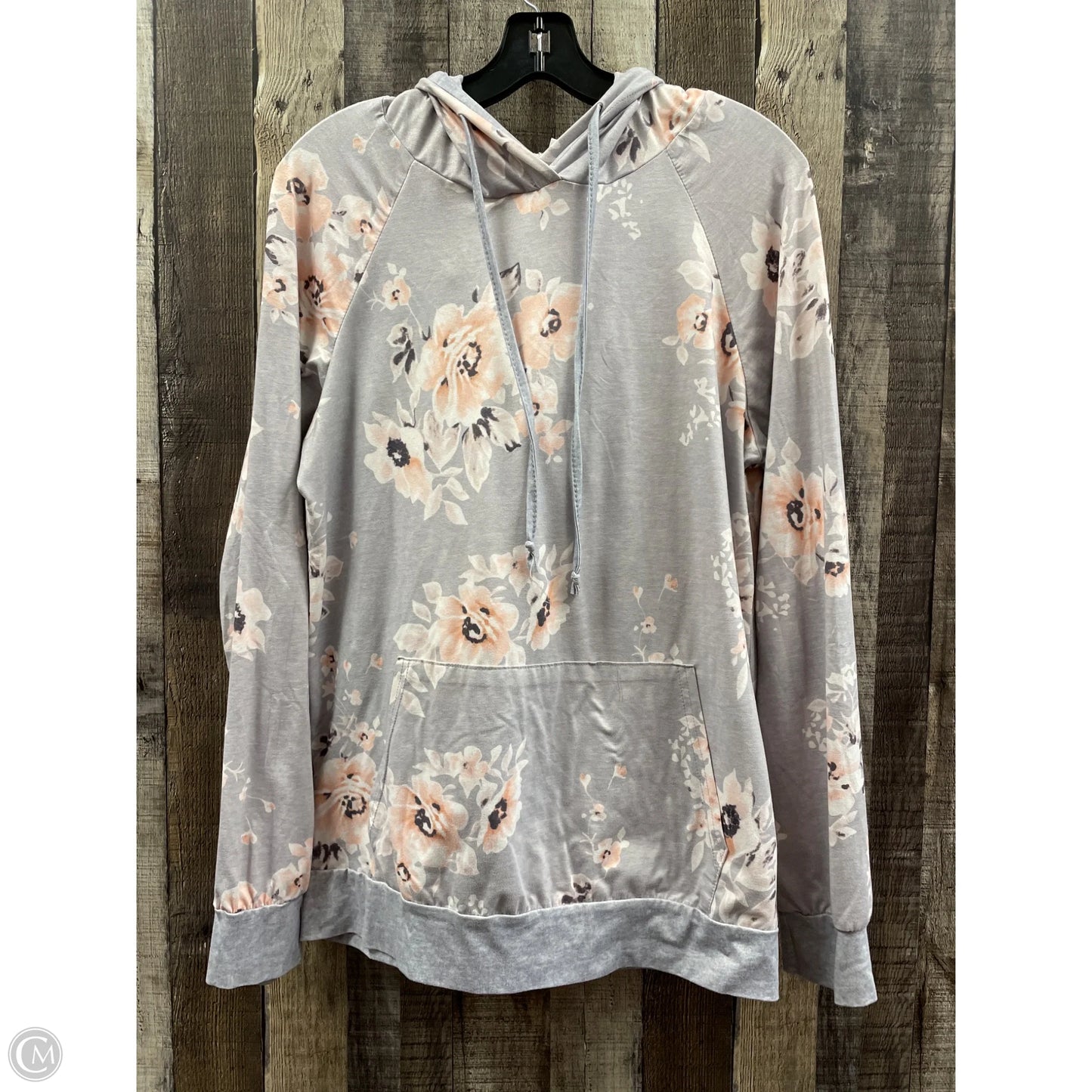 Top Long Sleeve By Cmf In Grey, Size: M