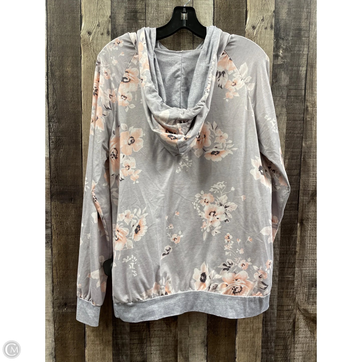 Top Long Sleeve By Cmf In Grey, Size: M