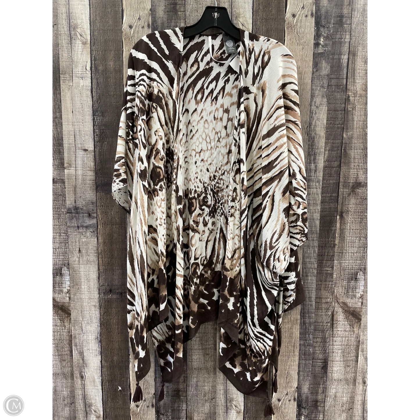 Cardigan By Vince Camuto In Animal Print, Size: Osfm