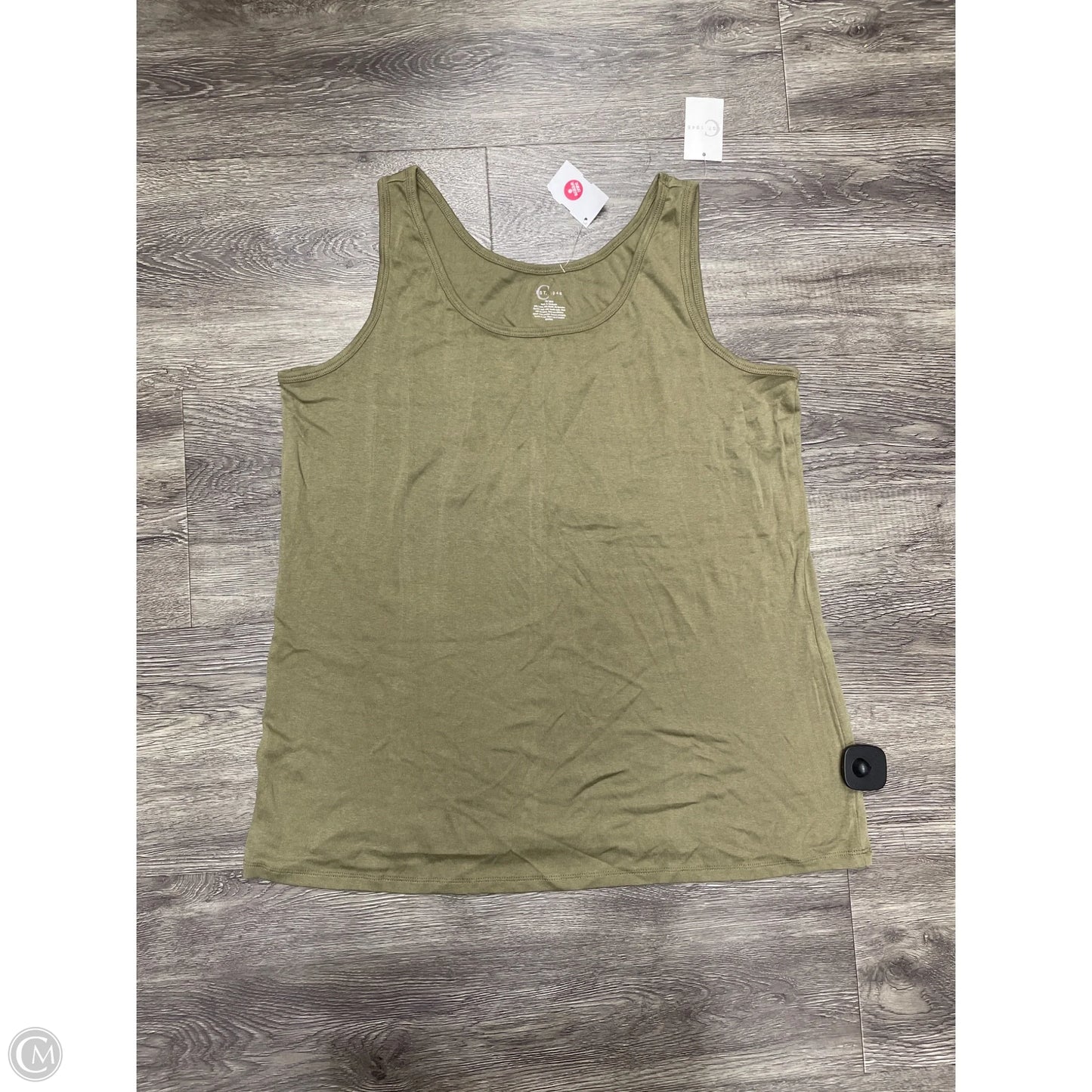 Tank Top By Cato In Green, Size: 1x