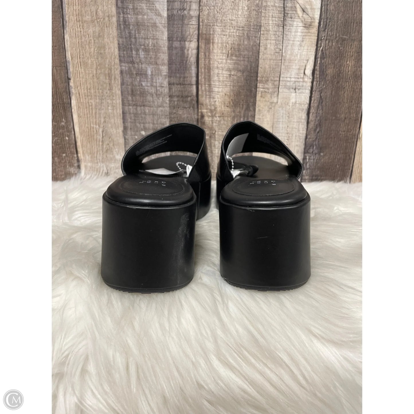 Sandals Heels Platform By A New Day In Black, Size: 10