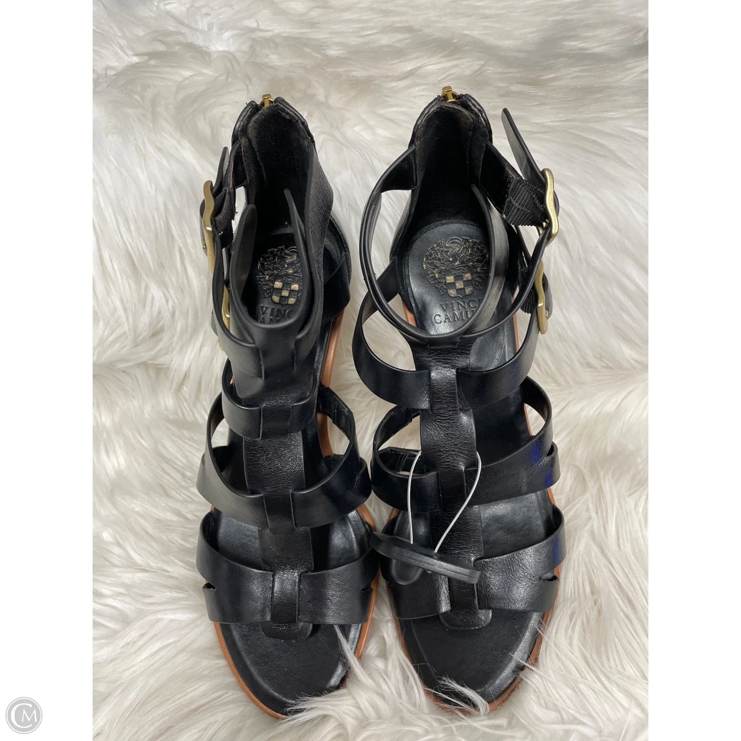 Sandals Heels Stiletto By Vince Camuto In Black, Size: 9