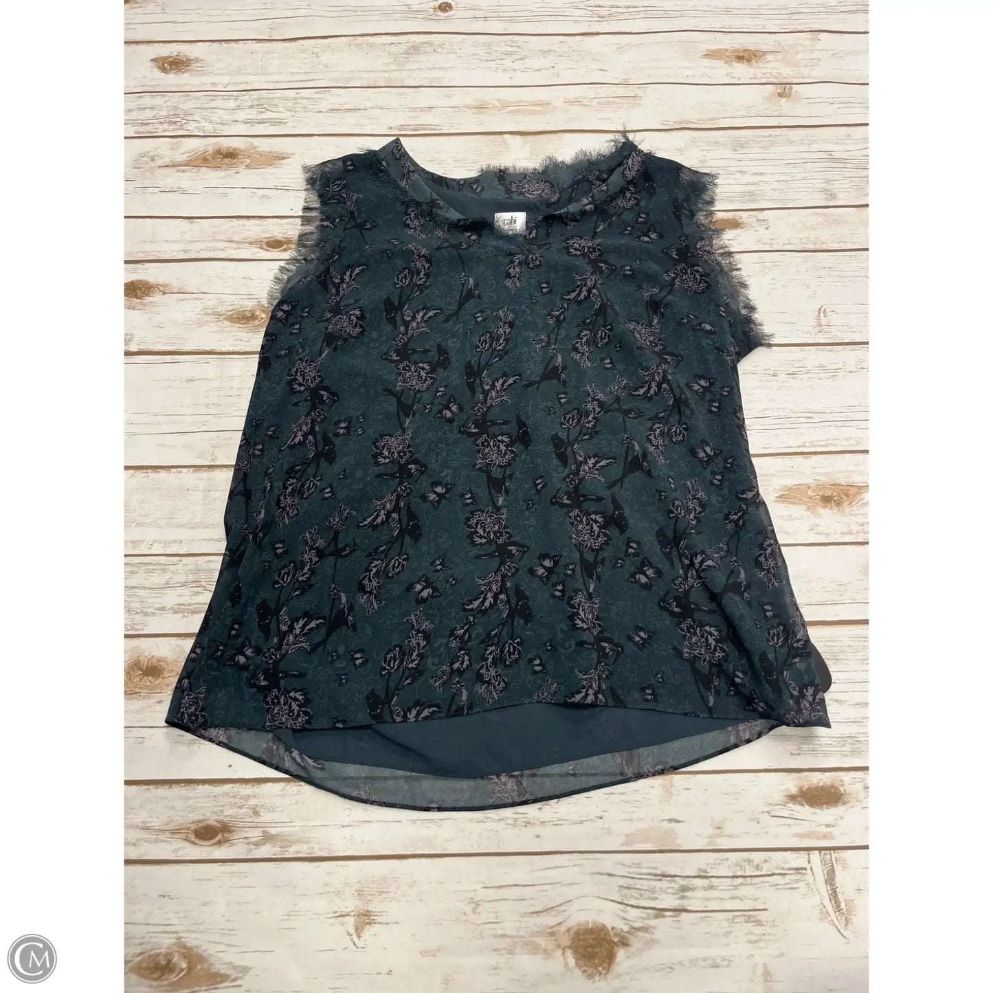 Top Sleeveless By Cabi In Green, Size: M