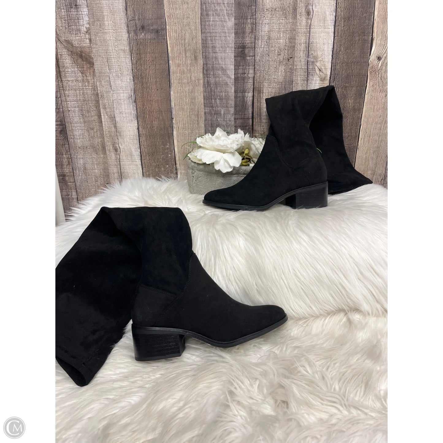Boots Over-the-knee Flats By Steve Madden In Black, Size: 8