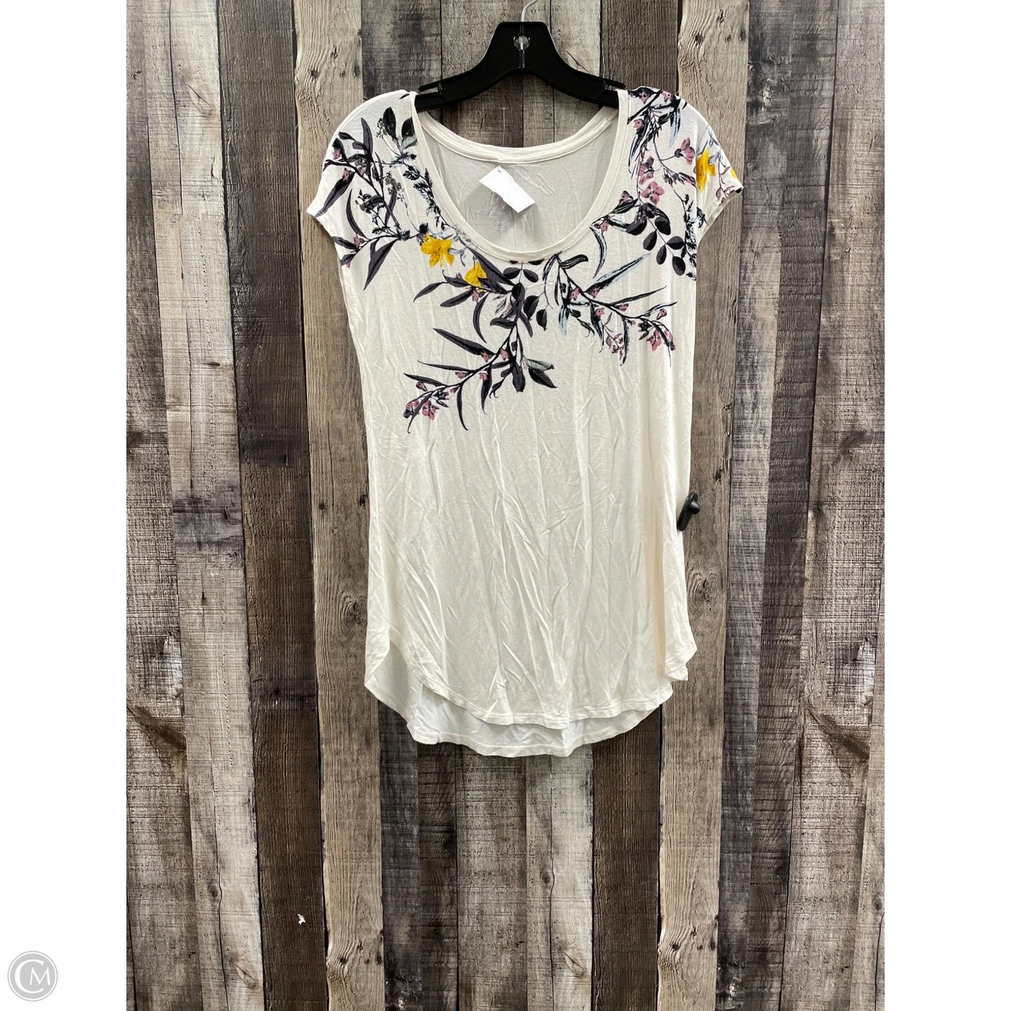 Top Short Sleeve By Maurices In Floral Print, Size: Xs