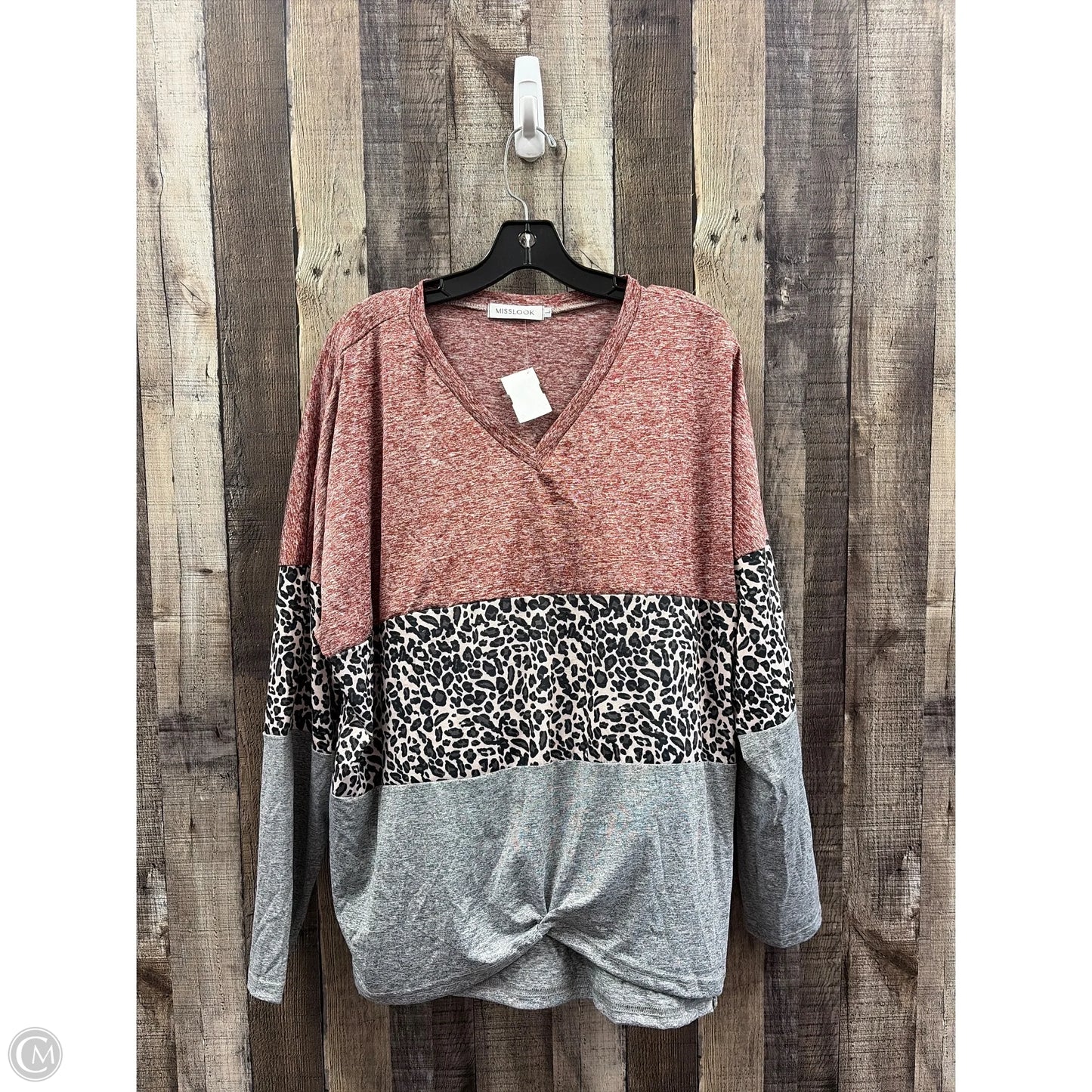 Top Long Sleeve By Misslook In Multi-colored, Size: L