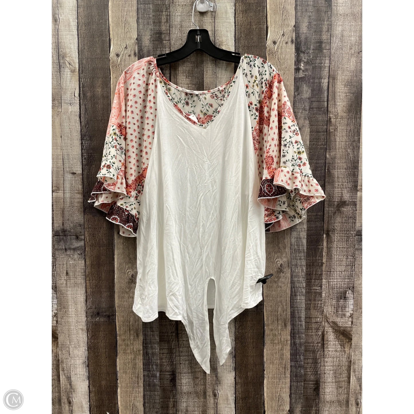 Top Short Sleeve By Cme In Multi-colored, Size: L