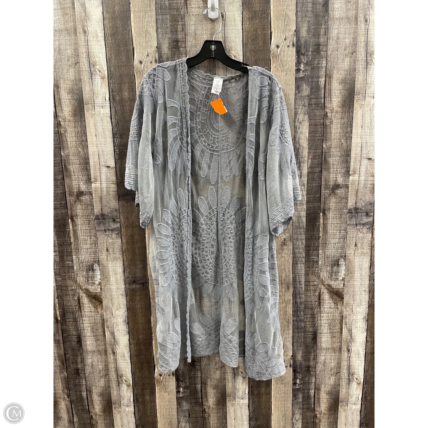 Kimono By Clothes Mentor In Grey, Size: Osfm