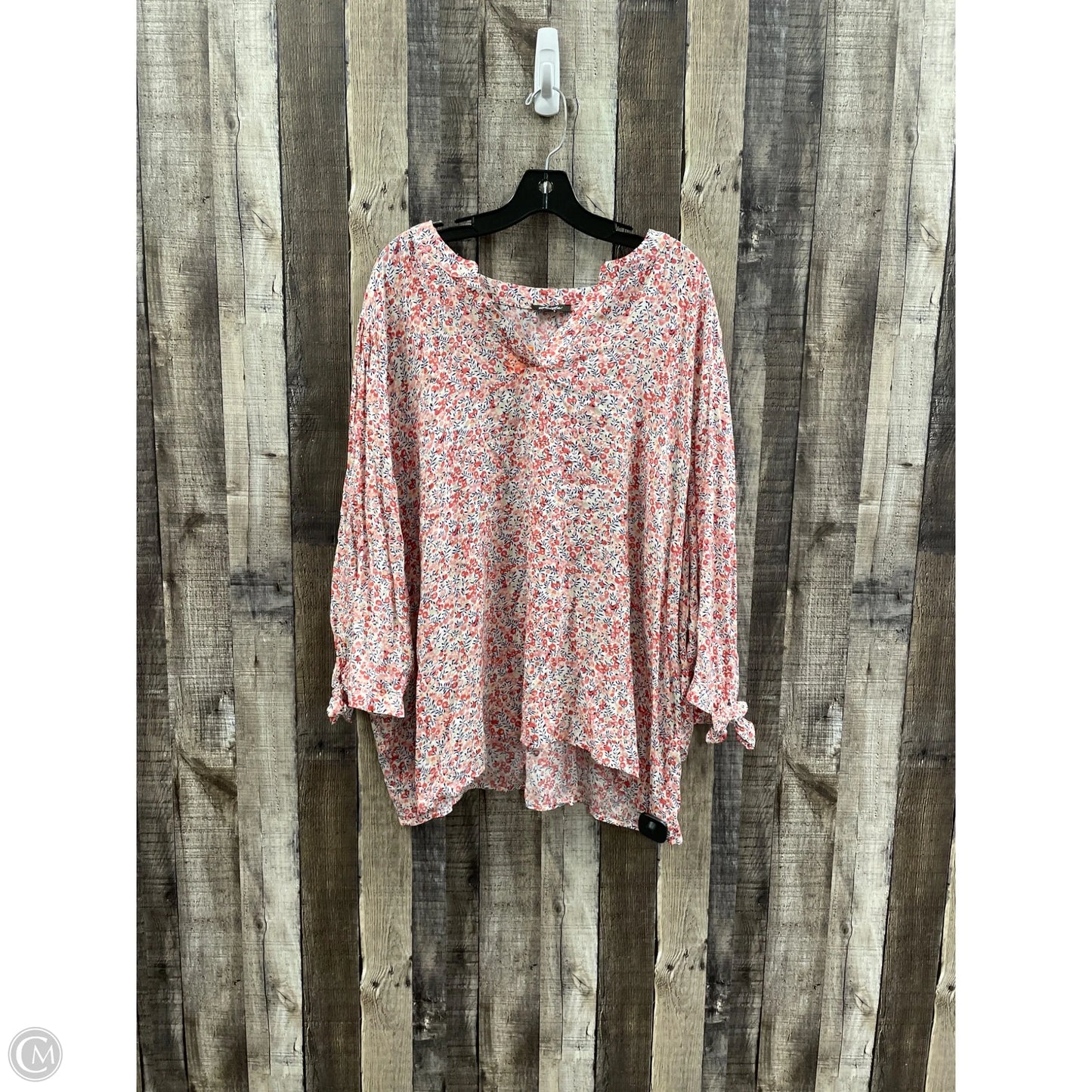 Top Long Sleeve By Clothes Mentor In Floral Print, Size: 3x