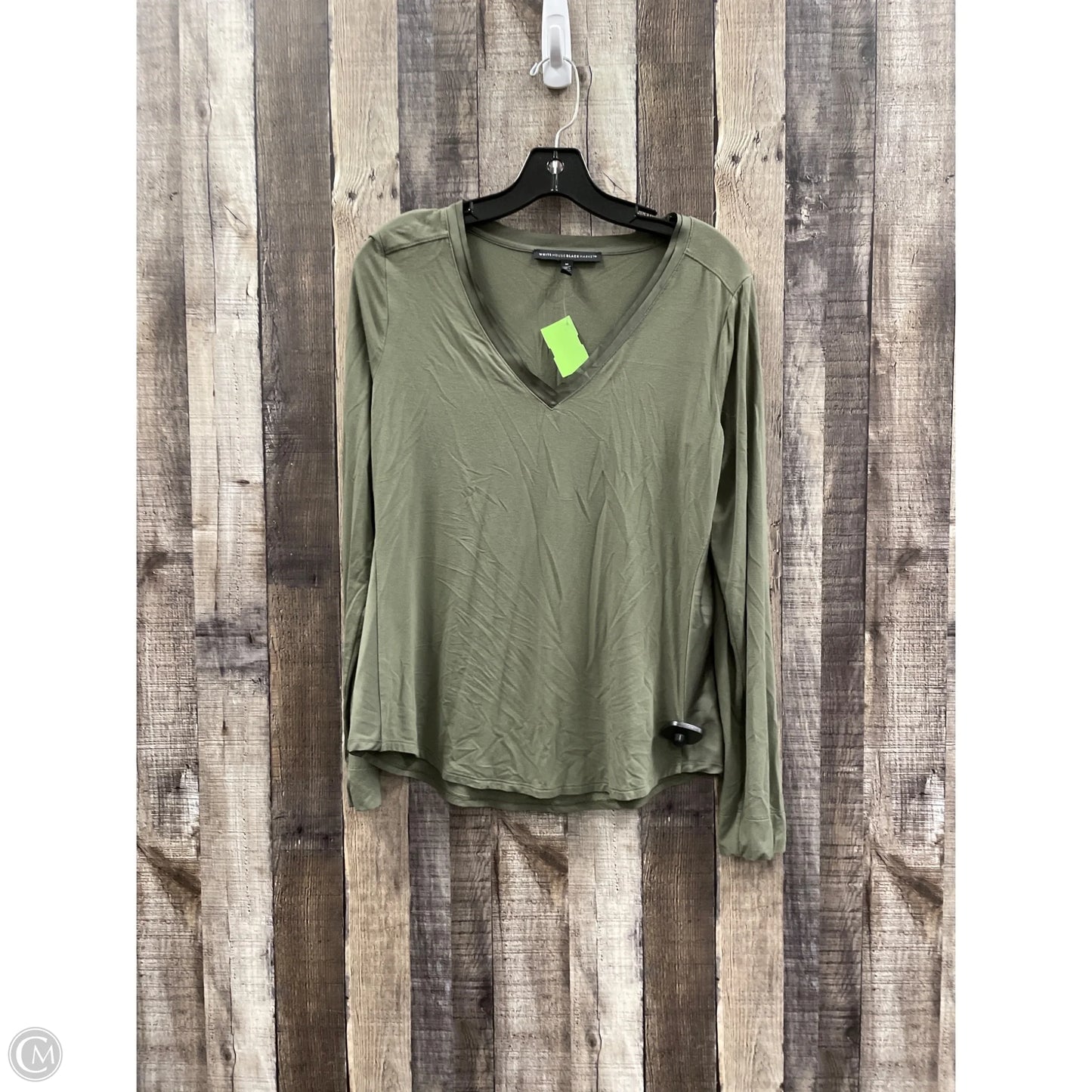 Top Long Sleeve By White House Black Market In Green, Size: M