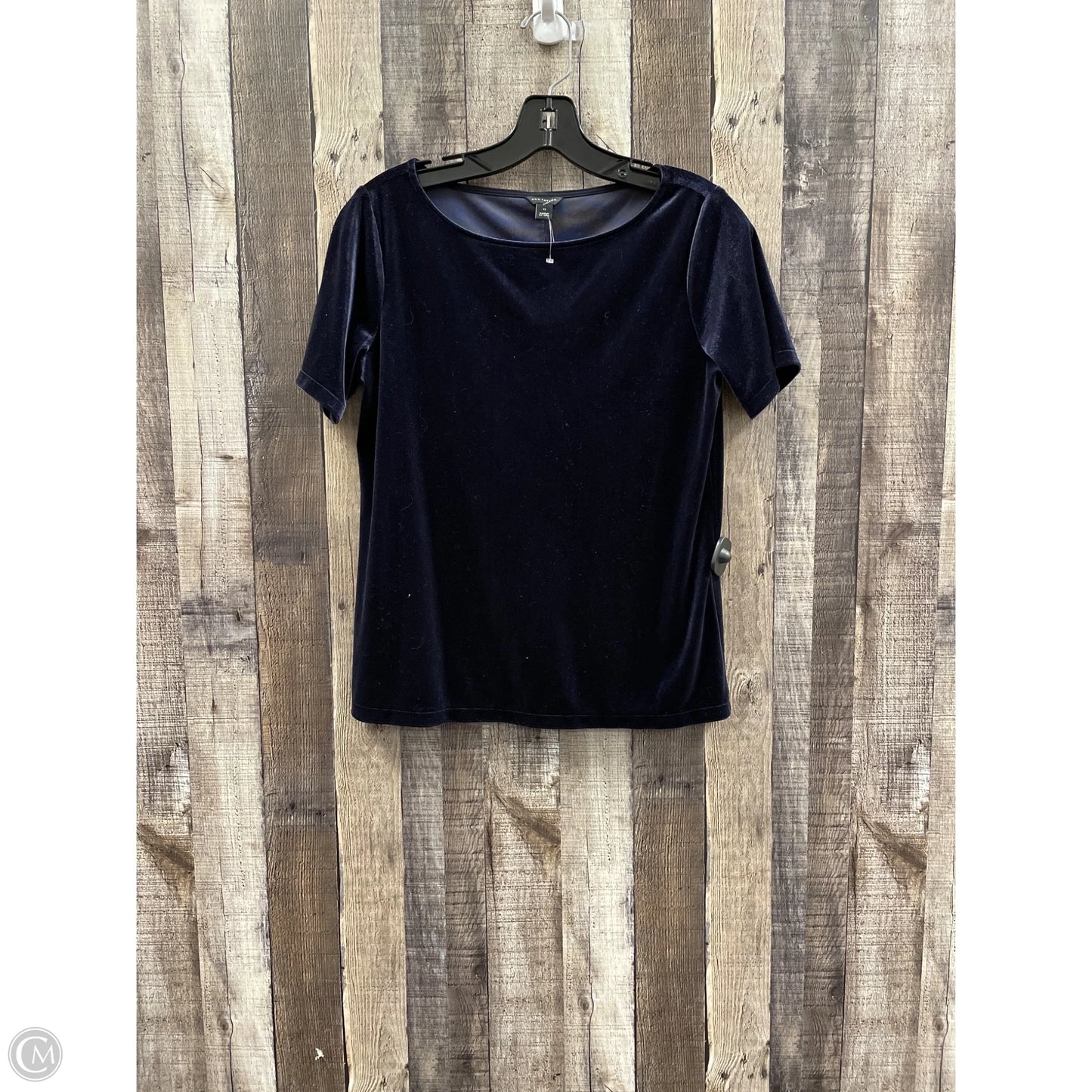 Top Short Sleeve By Ann Taylor In Navy, Size: Xs