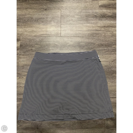 Athletic Skirt By Chicos In Striped Pattern, Size: L