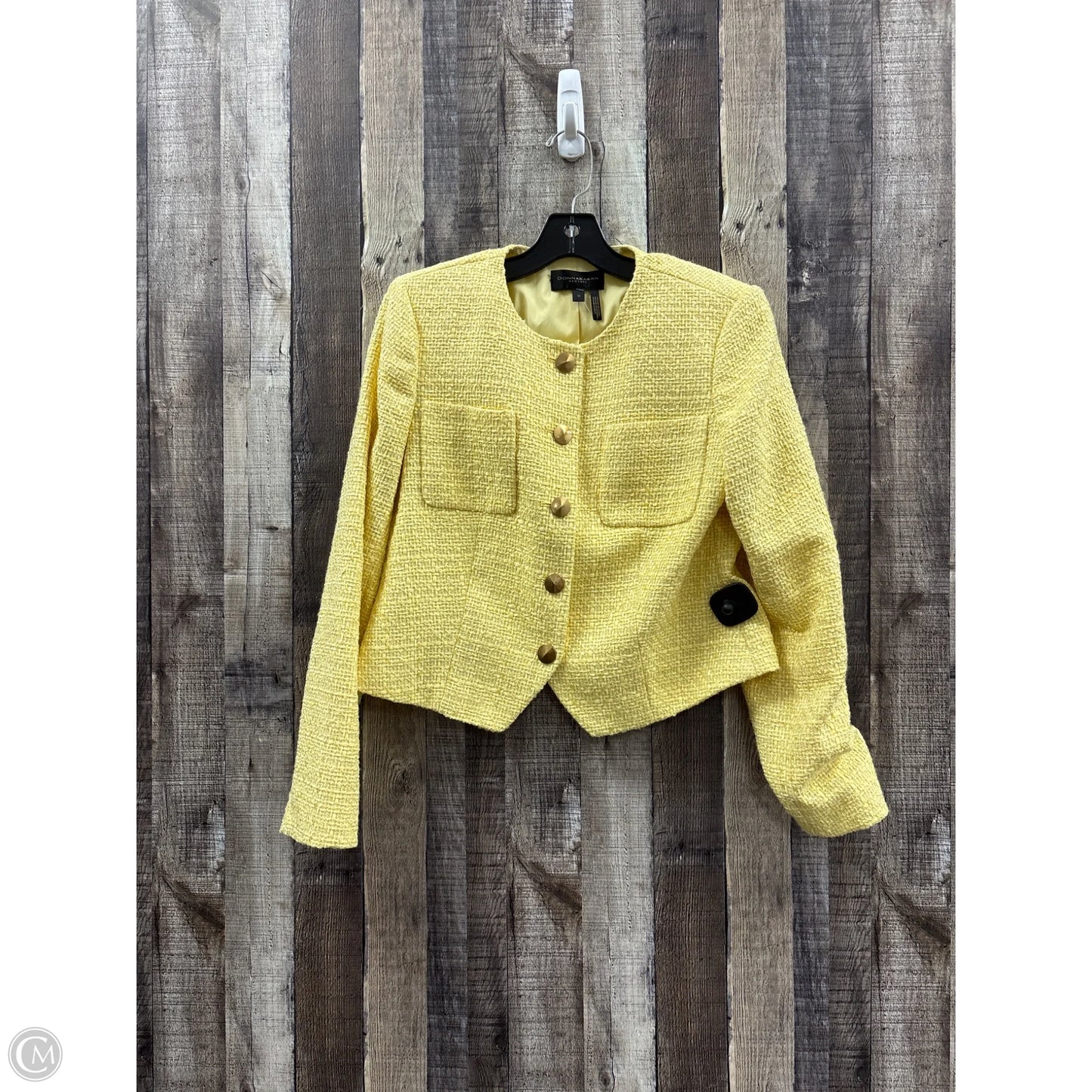Blazer By Donna Karan In Yellow, Size: M