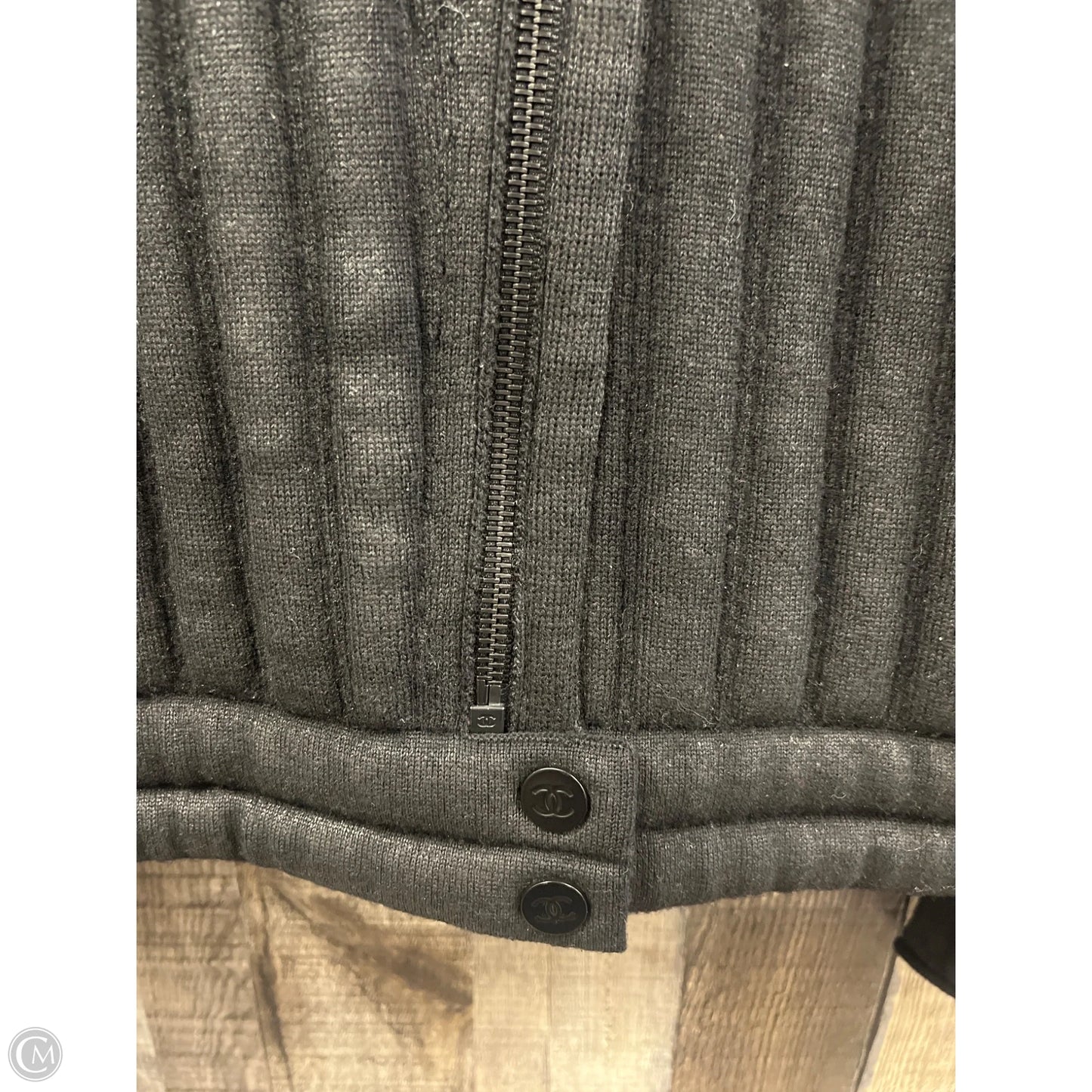 Jacket Luxury Designer By Chanel In Black, Size: 8