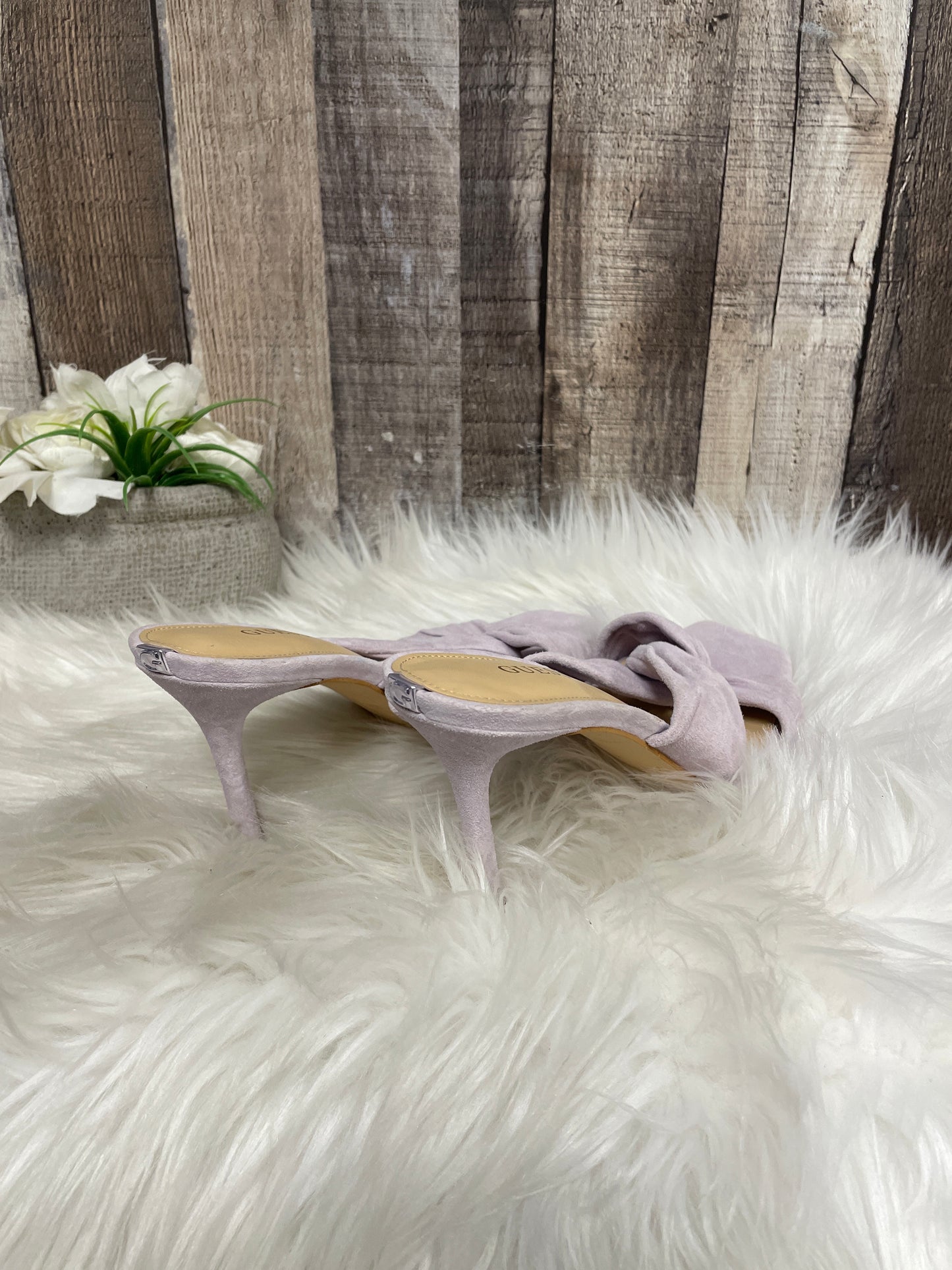 Shoes Heels Stiletto By Guess In Purple, Size: 7