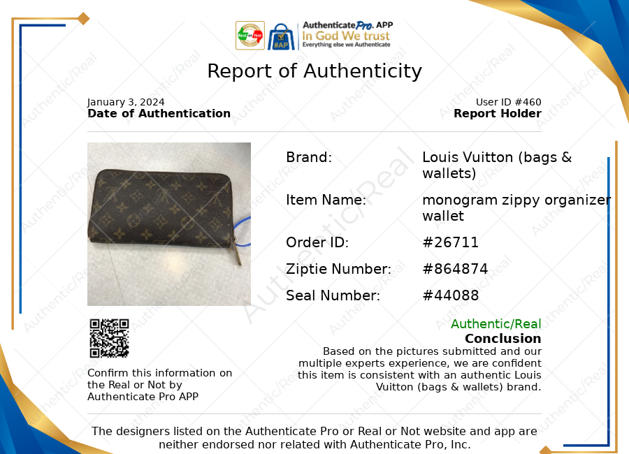 Wallet Luxury Designer By Louis Vuitton Size: Large