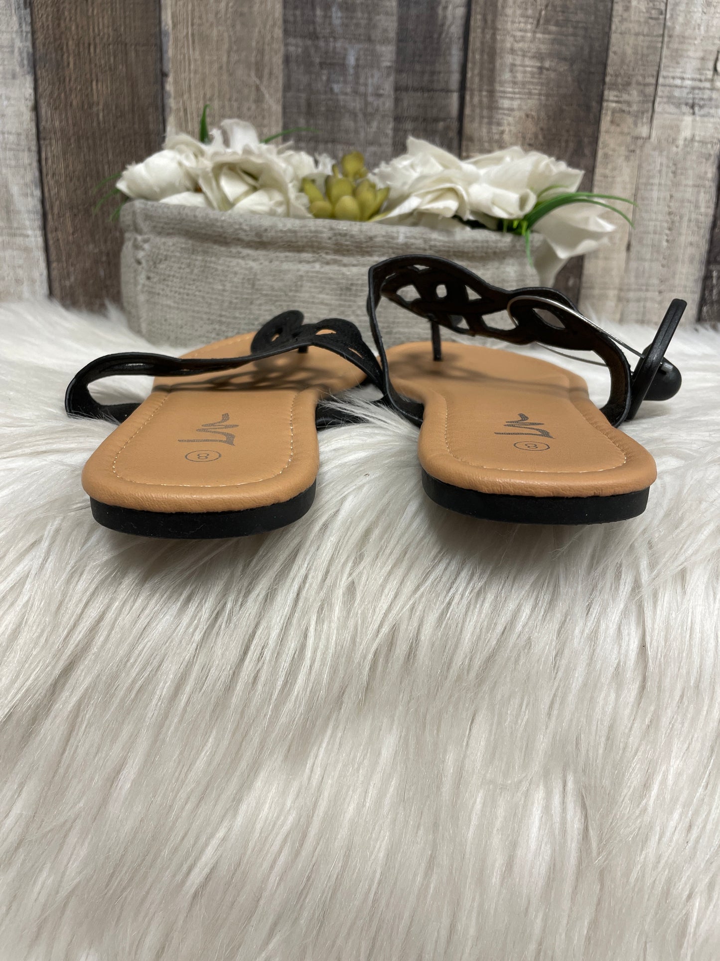 Sandals Flats By Cme In Black, Size: 8