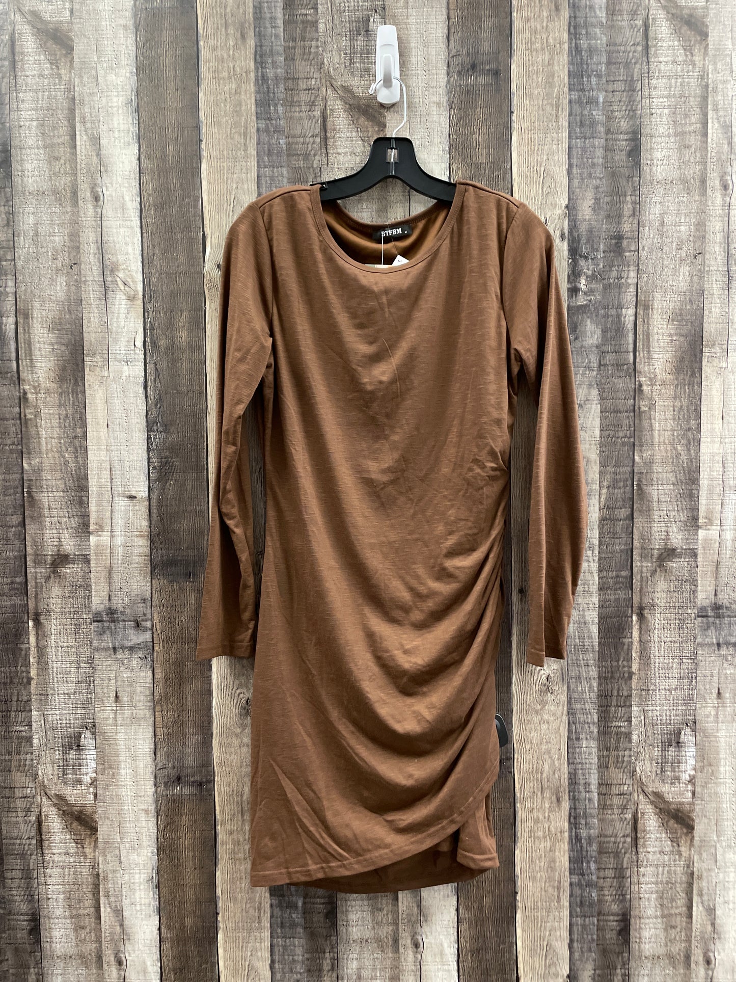 Brown Dress Casual Midi Cme, Size M