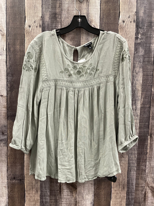 Top Long Sleeve By Torrid In Green, Size: 2x