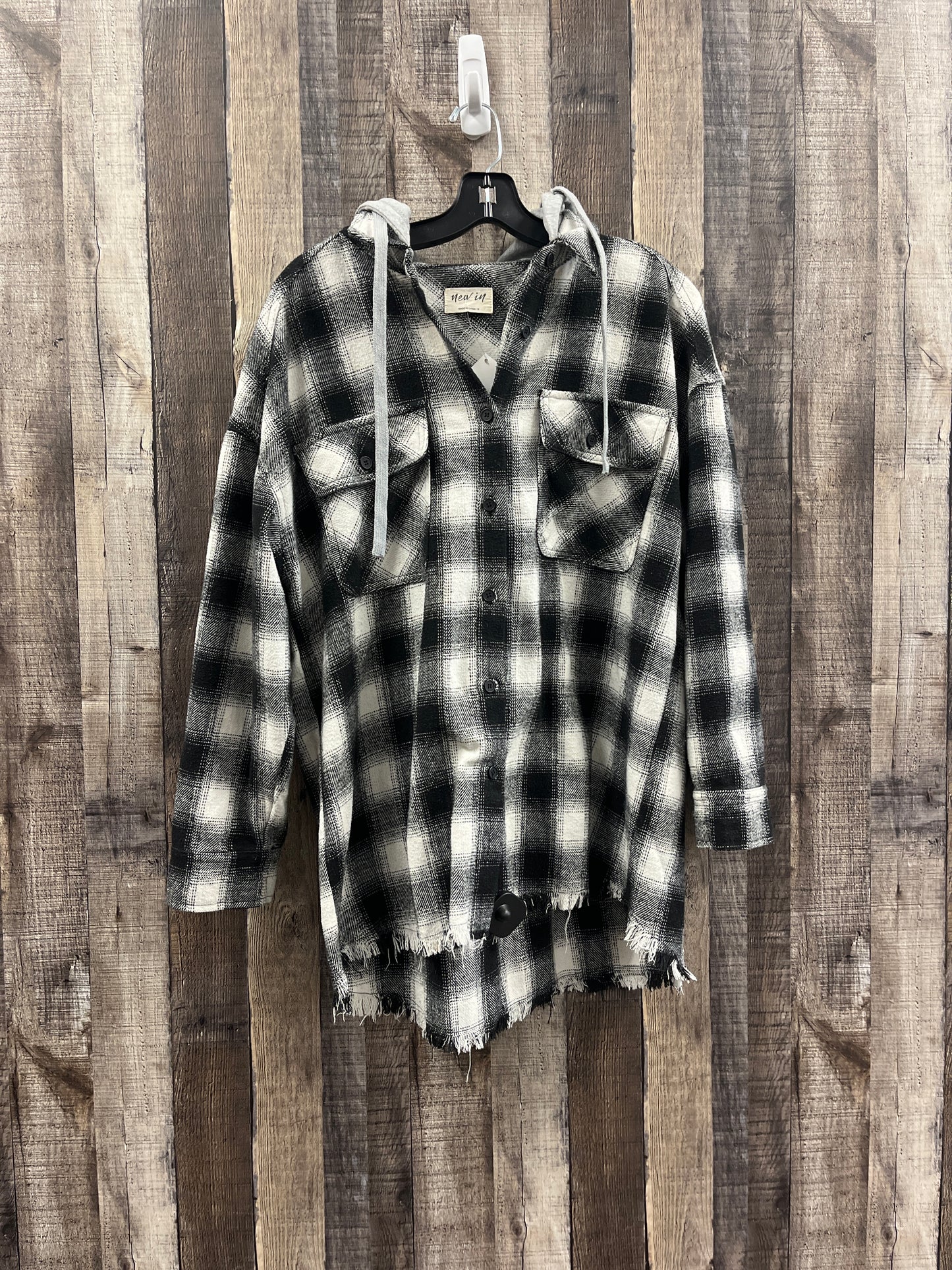 Jacket Shirt By Cme In Plaid Pattern, Size: M