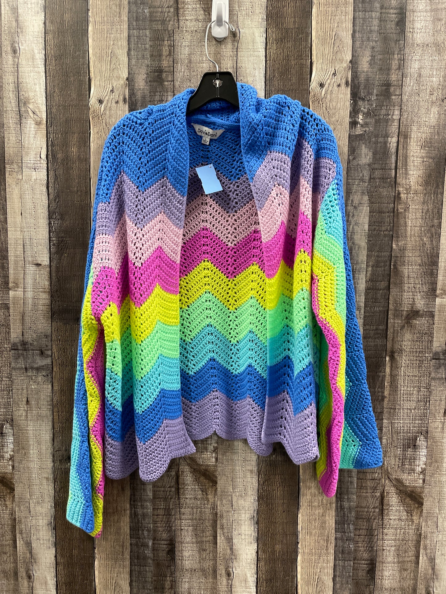 Sweater Cardigan By Davi & Dani In Multi-colored, Size: L