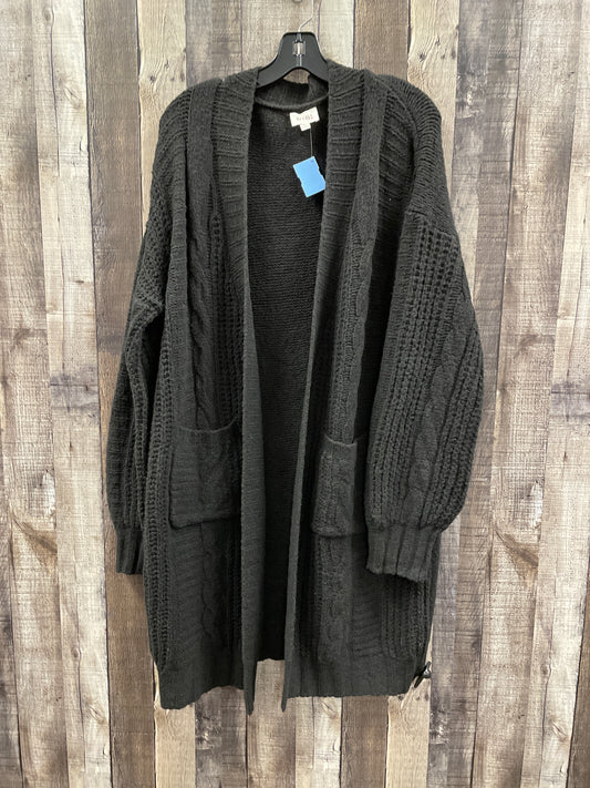 Sweater Cardigan By Bibi In Black, Size: Xl