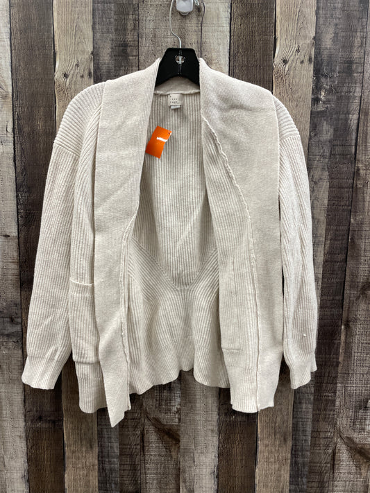 Sweater Cardigan By A New Day In Beige, Size: Xs