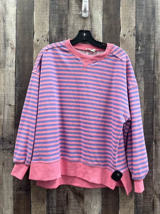 Top Long Sleeve By Cme In Striped Pattern, Size: S