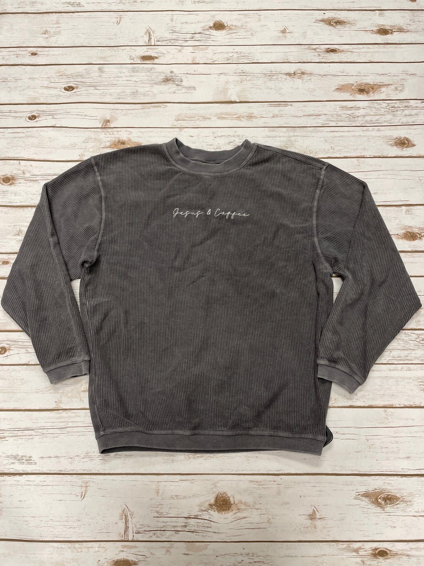 Top Long Sleeve By Cmf In Grey, Size: S