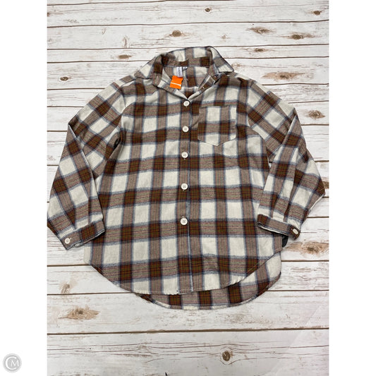 Top Long Sleeve By Cme In Plaid Pattern, Size: S