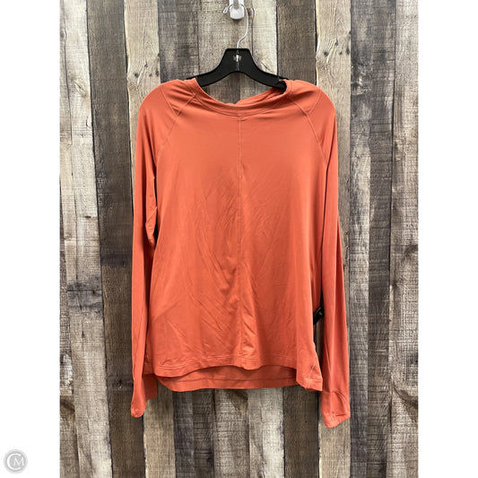 Athletic Top Long Sleeve Crewneck By Athleta In Orange, Size: L