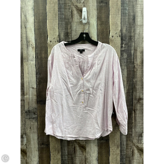 Top 2pc Long Sleeve By J. Crew In Pink, Size: Xs
