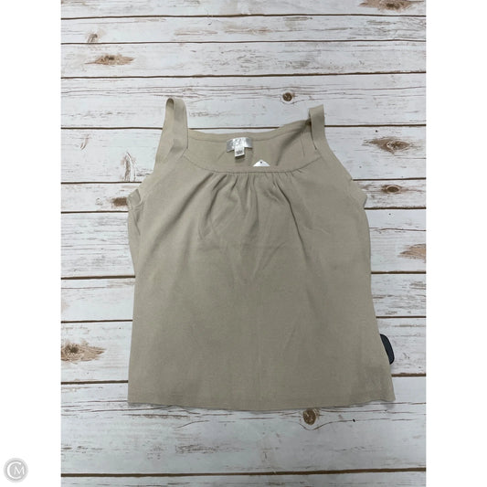 Top Sleeveless By Loft In Cream, Size: L