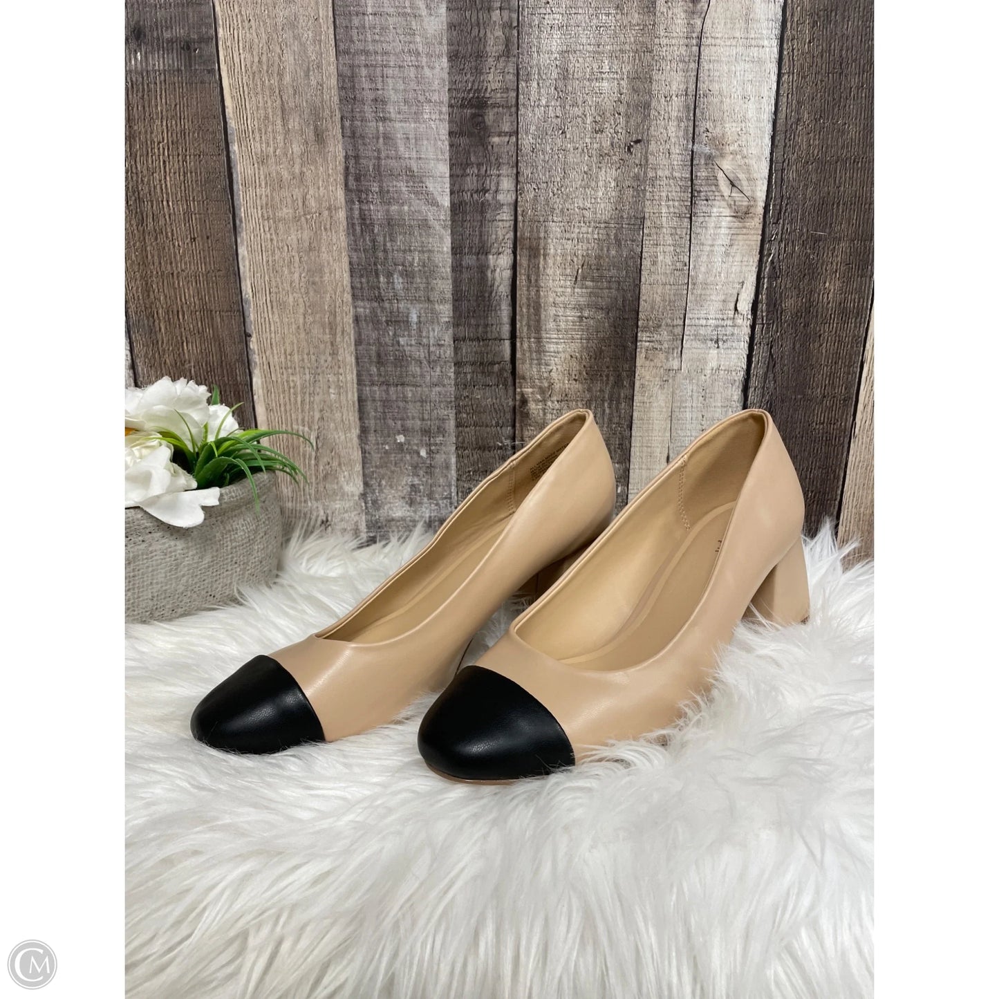 Shoes Heels Block By Cme In Beige, Size: 9.5