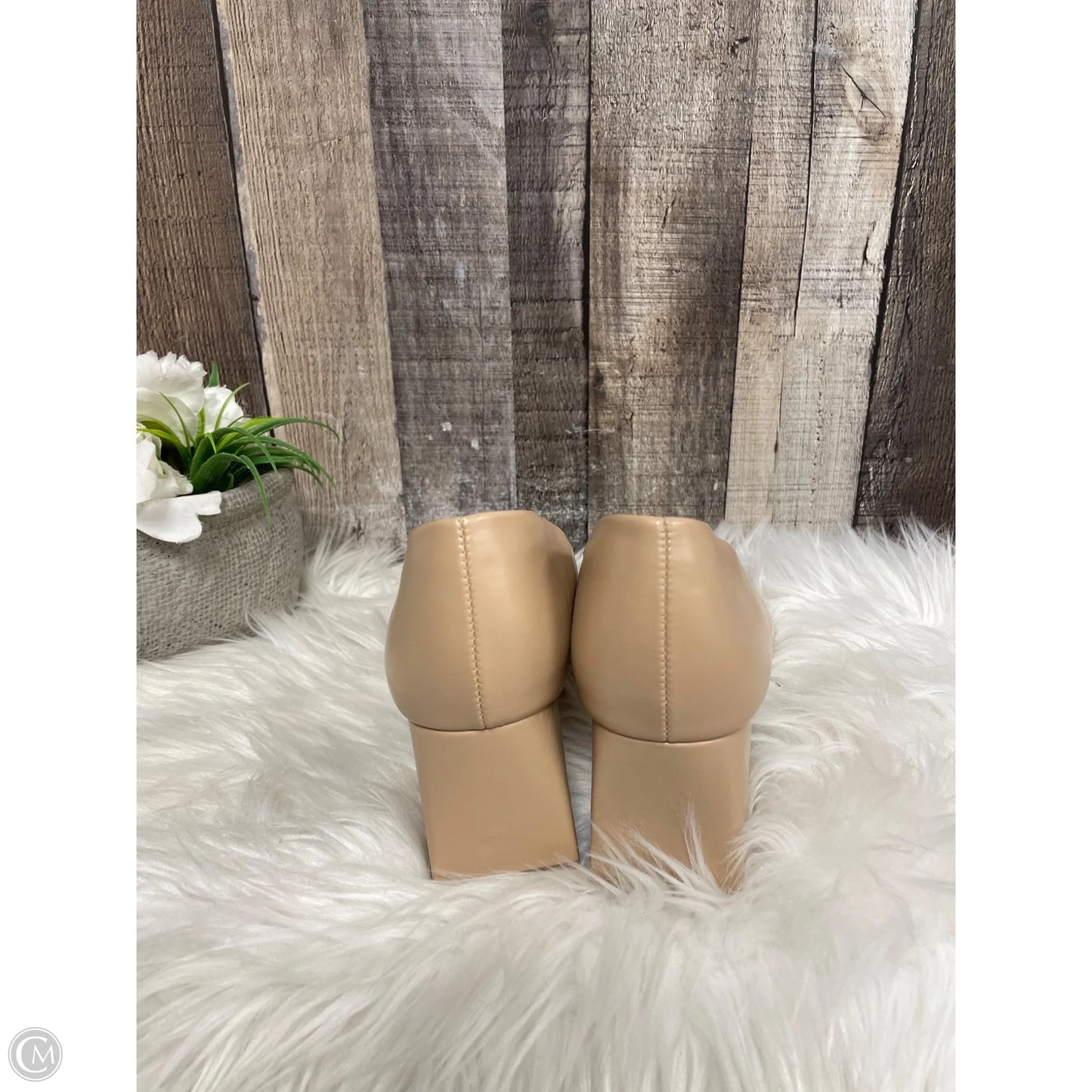 Shoes Heels Block By Cme In Beige, Size: 9.5