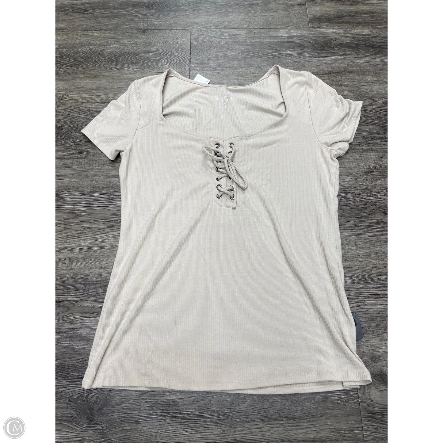 Top Short Sleeve By Torrid In Tan, Size: Xl