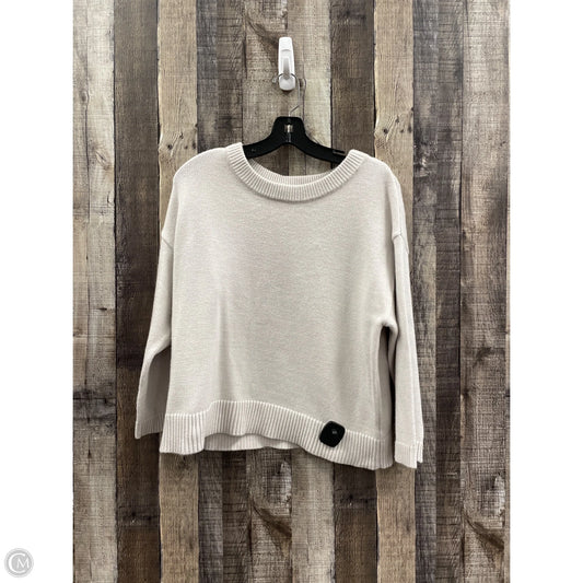 Sweater By Tahari By Arthur Levine In Cream, Size: L