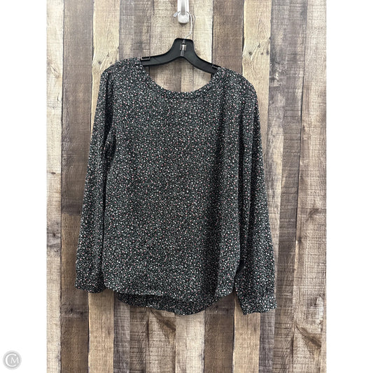 Top Long Sleeve By Loft In Black, Size: M