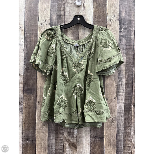 Top Short Sleeve By Old Navy In Green, Size: M
