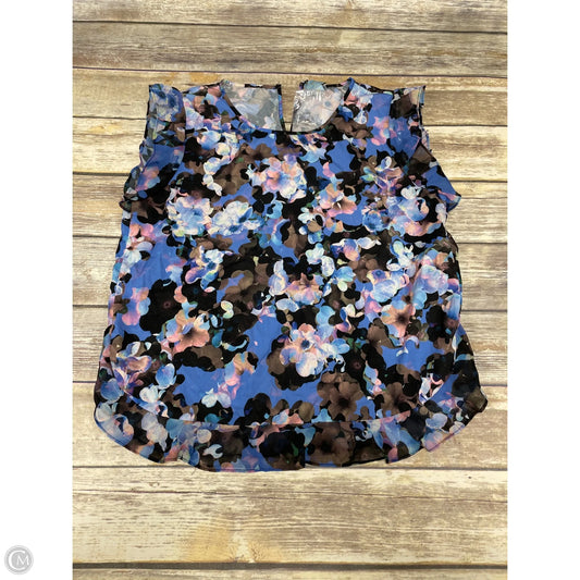 Top Sleeveless By Cece In Floral Print, Size: L
