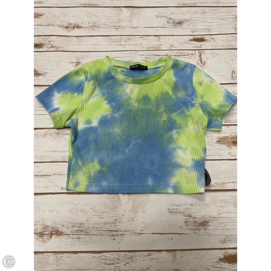 Top Short Sleeve By Shein In Tie Dye Print, Size: S