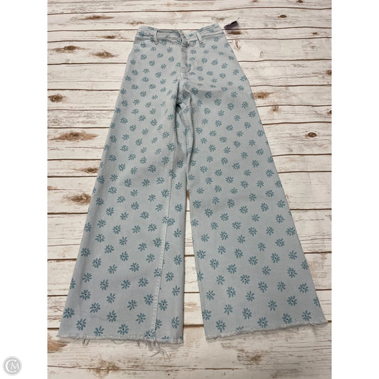 Jeans Wide Leg By Zara In Floral Print, Size: 4