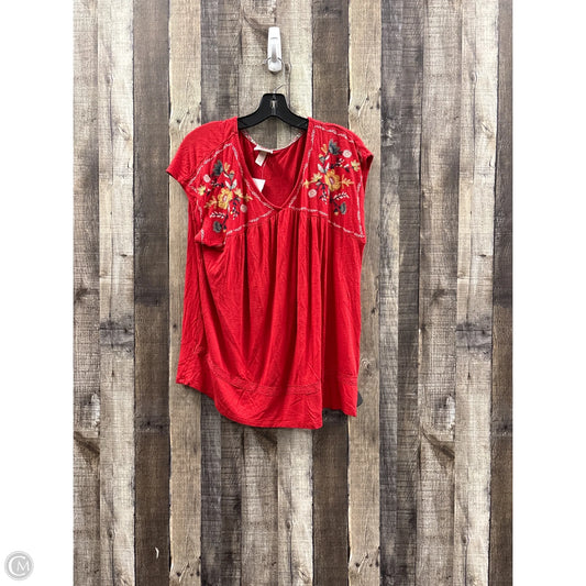 Top Sleeveless By Knox Rose In Red, Size: Xxl