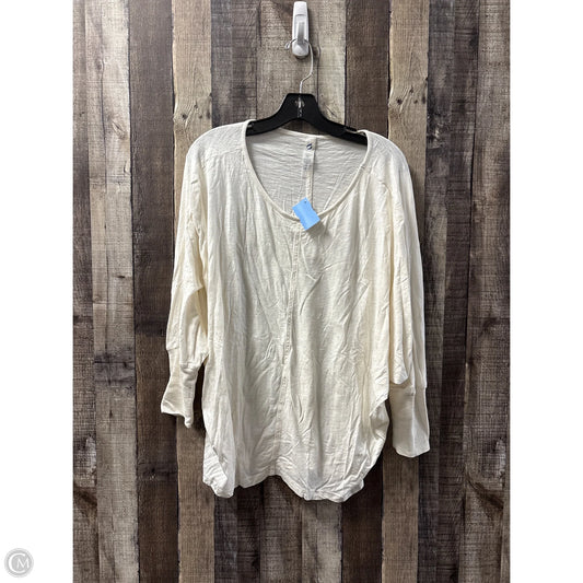 Top Long Sleeve By Lou And Grey In Cream, Size: L