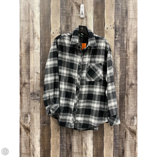 Top Long Sleeve By Wild Fable In Plaid Pattern, Size: S