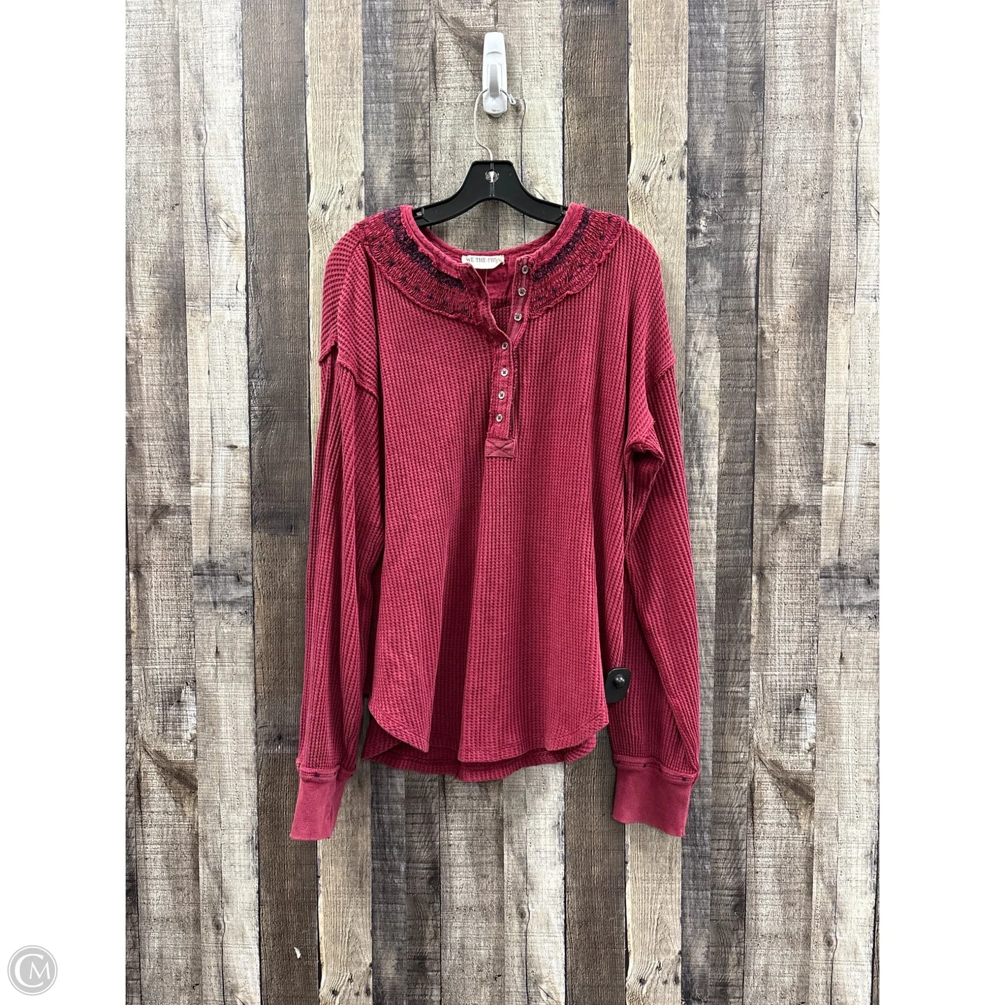 Top Long Sleeve By We The Free In Red, Size: M