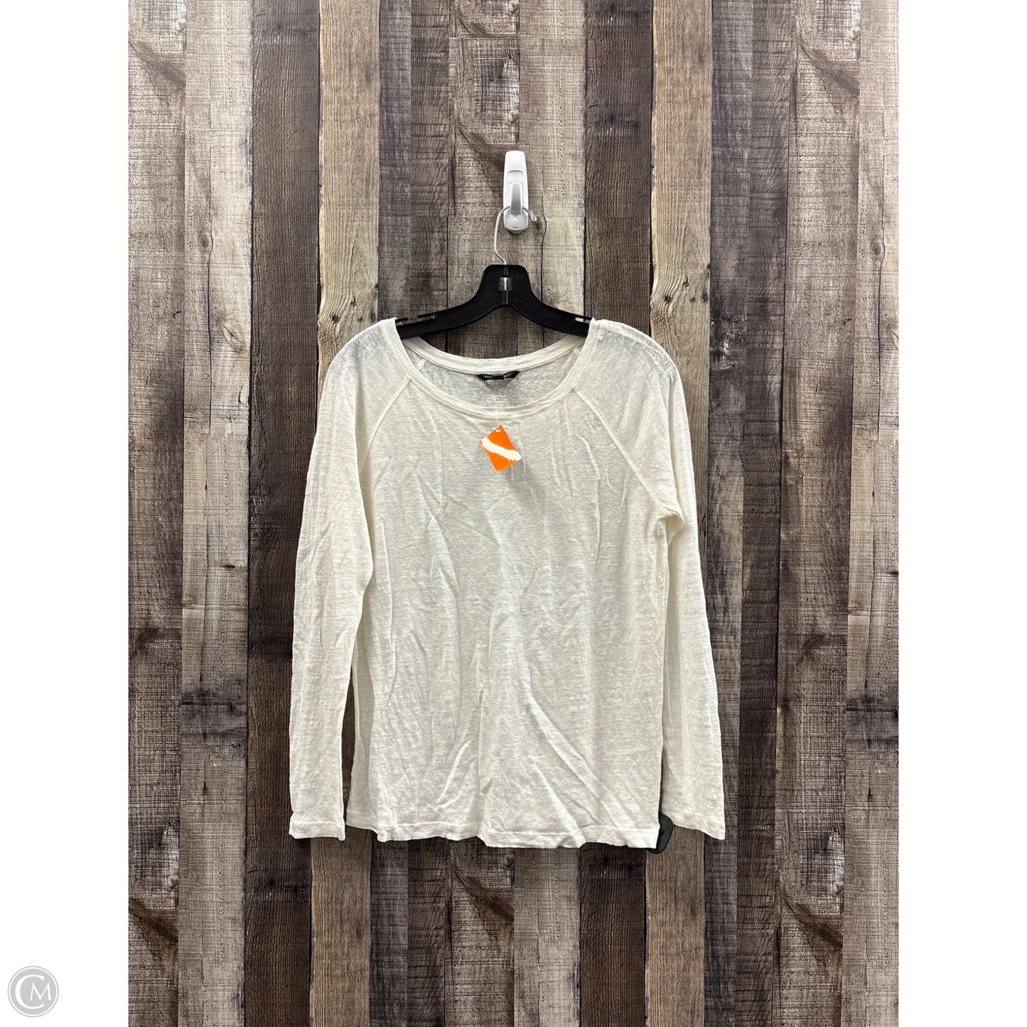 Top Long Sleeve By Banana Republic In Cream, Size: M