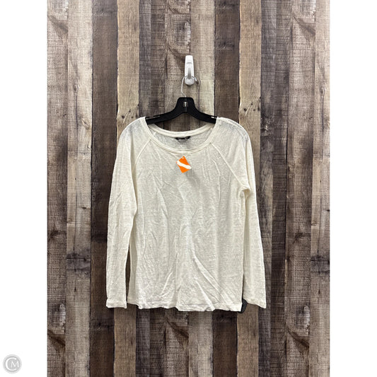 Top Long Sleeve By Banana Republic In Cream, Size: M